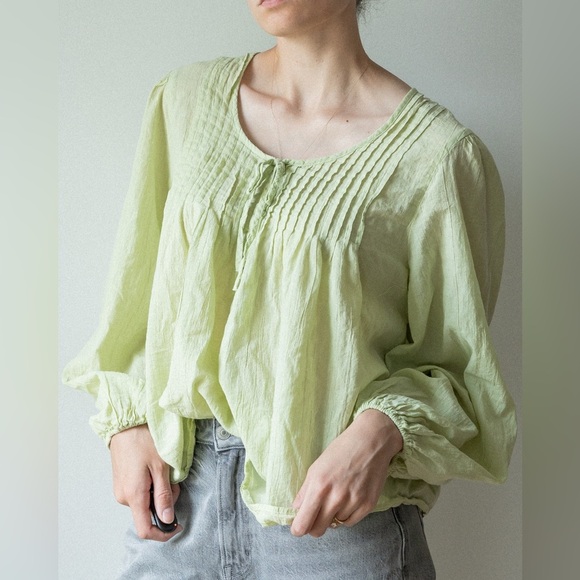 American Eagle Outfitters Light Green Blouse - Picture 1 of 8